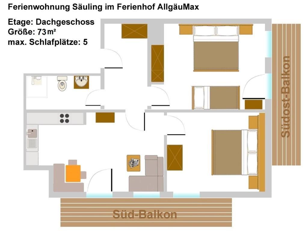 Ferienhof Allgaeumax Fussen Ruang foto